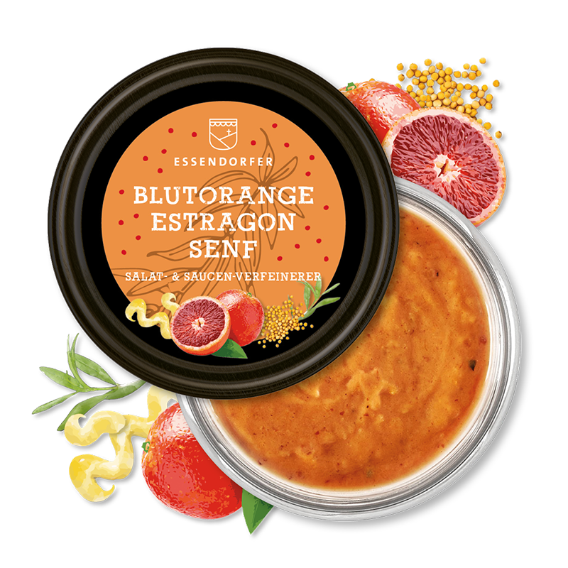 Blutorange Estragon Senf